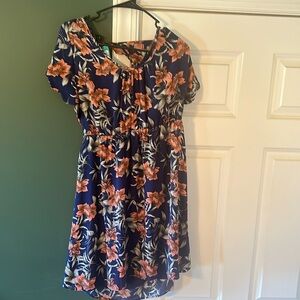 41 hawthorn, large floral dress, mini